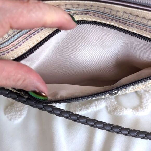 Sakroots Mini Campus One World Brown Faux Leather Convertible Straps/ Cr… - Picture 5 of 14